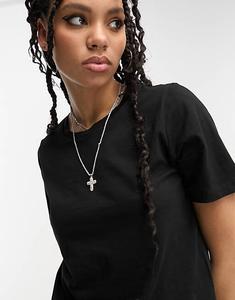 Черная футболка с круглым вырезом Only