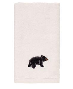 Хлопковое полотенце для рук black playful bears lodge, 11 x 18 дюймов. Avanti, Ivory