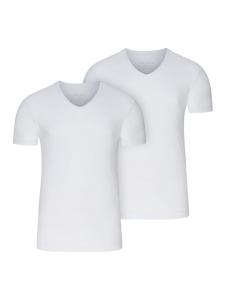 Футболка Jockey Shirts Microfiber Air V-Neck 2 Stück, белый