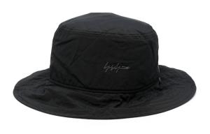 Yohji Yamamoto Нейлоновая ведро-шляпа мужская черная, Black