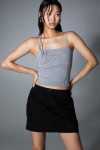 Юбка-парашют из поплина H&M, черный