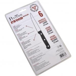 Стейковый нож P.Wood из нержавеющей стали, ручка из падука, лезвие 11,1 см Pintinox, Edelstahlfarben/dunkelbraun