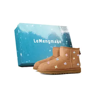 Классические мини ботинки Lemon Joy термостойкие устойчивые к истиранию короткие зимние ботинки women's UGG, Chestnut