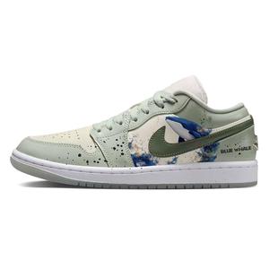 Jordan Баскетбольные кроссовки Air 1 Vintage, женские, низкие, белые/зеленые