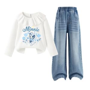 Детская повседневная спортивная одежда Disney, светло-голубой