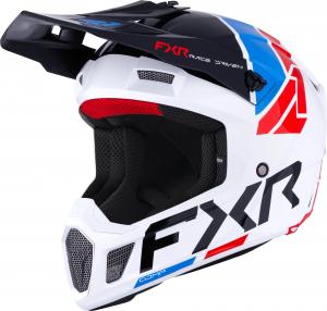 Мотокроссовый шлем FXR clutch comp, Black/White/Blue/Red