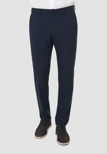 Брюки костюмные, зауженного кроя, с прожатыми складками, мужские s.Oliver BLACK LABEL, синий