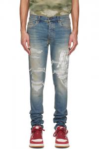 Amiri Ремонт узких джинсов Blue Amiri Eagle