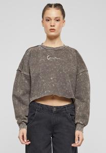 Топ с длинными рукавами SMALL SIGNATURE WASHED CROP CREW Karl Kani, цвет olive