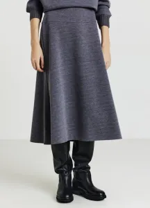 Расклешенная однотонная юбка-колокол Calliope, Grigio Medio Melange