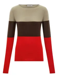 Топ в стиле колор-блок Ferragamo, красный