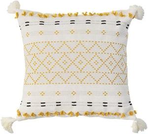 Generic Декоративная подушка квадратная скандинавская геометрическая с кисточками