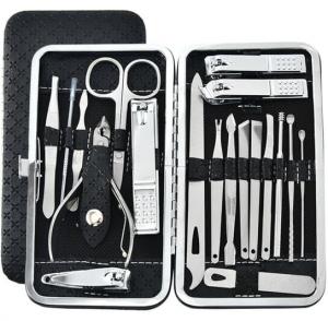 Набор маникюрных кусачек и ножниц для ногтей, 19 шт + футляр, Domzpaneli