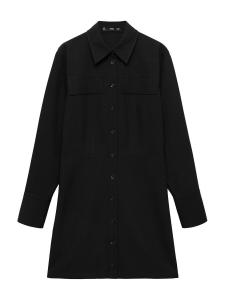 Платье рубашка MANGO Shirt Dress SAHALY, черный