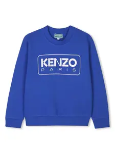 Толстовка с логотипом Kenzo Kids, синий