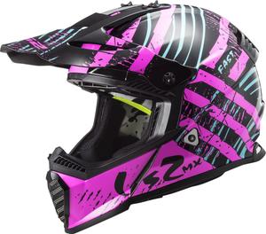 Мотокроссовый шлем LS2 mx437 fast evo verve, Black/Pink