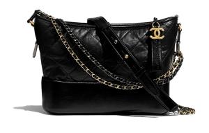 CHANEL Сумка через плечо из телячьей кожи среднего размера женская черная