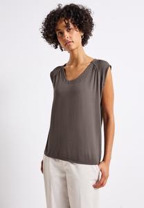 Футболка Street One Basic T-shirt, Braun/Mottled Brown