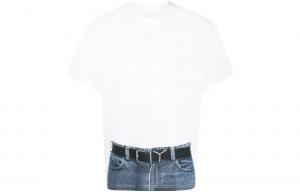 Футболка с принтом Trompe L'Oeil Belt Y/Project, белый