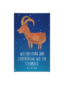 Mr. & Mrs. Panda Полотенце со знаком зодиака Козерог и надписью на фоне звездного неба, голубое