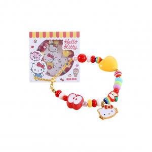 Набор Hello Kitty с милыми мультяшными бусинами и подарочной коробкой - разноцветные браслеты из бусин и шнурки Sanrio, Hello Kitty Fun Beads