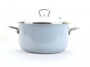 Кастрюля эмалированная Belis Premium, бледно-голубая 18 см, 2,2 л