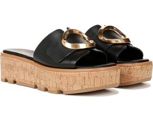 Туфли Franco Sarto Hoda Cork Platform Slide Sandals, черный