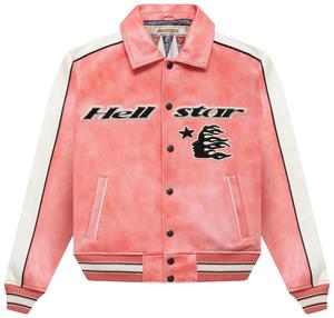 Куртка Hellstar All Star Leather Jacket 'Red', красный