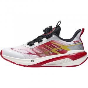 Antakids Детские беговые кроссовки low top белые красные с амортизацией и износостойкостью