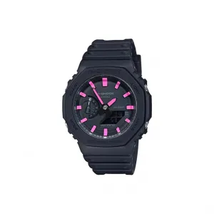 Часы Casio G-Shock Analog-Digital 2100 Series, арт. GA-2100-1A1, черный/черно-розовый