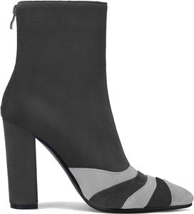 Женские модные ботильоны LEHOOR с массивным каблуком, заостренным носком и боковой молнией, классические короткие ботинки, размеры 4-11 М США, Two-Toned Grey