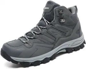 Мужские походные кроссовки для трейл-раннинга, уличного треккинга и прогулок, быстро сохнущие, дышащие, с противоскользящей толстой подошвой, спортивная обувь Qacksv, серый