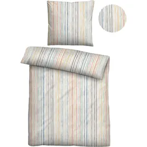 Постельное белье Biberna «Мелина», тонкий блеск + мягкость на ощупь, легкое в уходе, можно использовать круглый год, молния, цвет natur