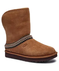 Кожаные зимние ботинки классические короткие полумесяц Ugg, коричневый