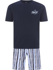 Короткая пижама Jan Vanderstorm Askivar, темно-синий