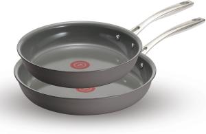 Набор сковородок T-fal керамическая антипригарная индукционная  26 см и 30 см, серый