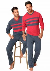 Длинная пижама LE JOGGER, цвет Basalt grey/Red