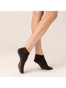 Носки-кроссовки Sensual Cotton, манжета свободная, коричневого цвета Kunert