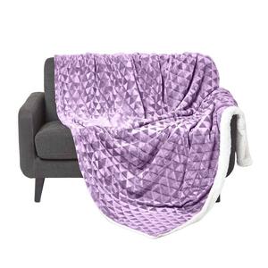 Мягкое одеяло Homescapes Sherpa, светло-фиолетовый - 160 х 200 см