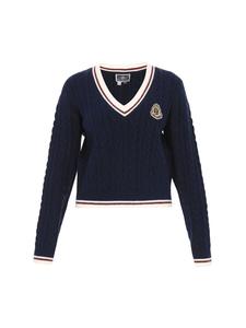 DreiMaster Женский свитер темно-синего, кремового и винно-красного цвета