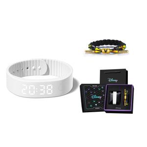 Disney Часы Mickey Wrist Watch Electronic Movement Silicone Strap Watch Unisex Black Dial, Simple White[Disney Trendy and Cool Box]