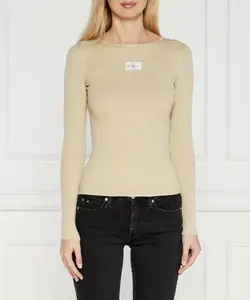 Свитер Slim fit Calvin Klein Jeans, бежевый