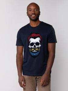 Футболка wat? Apparel T-Shirt Hipster Skull, темно-синий