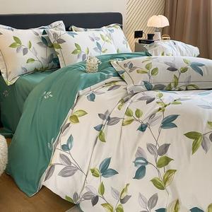 LUOLAI HOME Комплект постельного белья 4 предмета, простыня на резинке, размер 150x200 см, для матраса 200x230 см