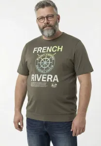 Футболка с принтом на груди, короткий рукав, с принтом Men Plus, Dark Taupe