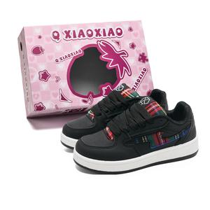 Circle small Легкие скейтерские кроссовки с поддержкой и сбалансированным покрытием низкие унисекс черно-красная клетка, цвет Black Red Plaid