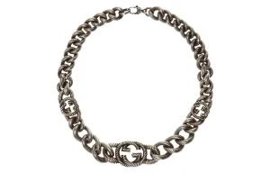 GUCCI Серебряное металлическое колье Women's Silver
