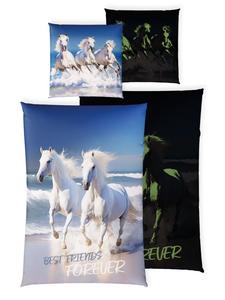 Детское постельное белье для девочек с лошадками + 10 игр Carpe Sonno, 135 x 200 + 80 x 80 см