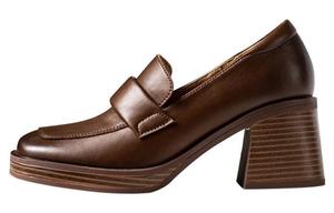 Женские лоферы Wonderful Couple высотой 7 см MIAOLV, коричневый