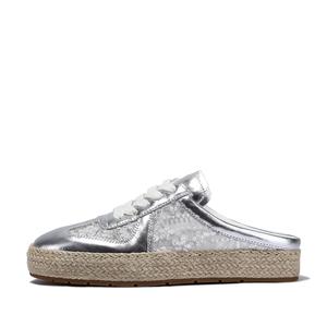 BELLALILY Серебряные женские тапочки с закрытым носком и противоскользящей резиновой подошвой, цвет Silver